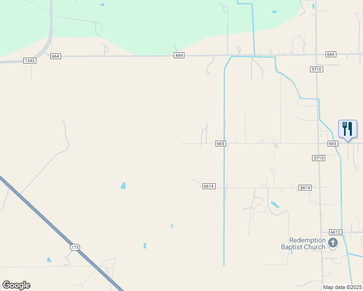 map of restaurants, bars, coffee shops, grocery stores, and more near 1679 County Road 665 in Devine