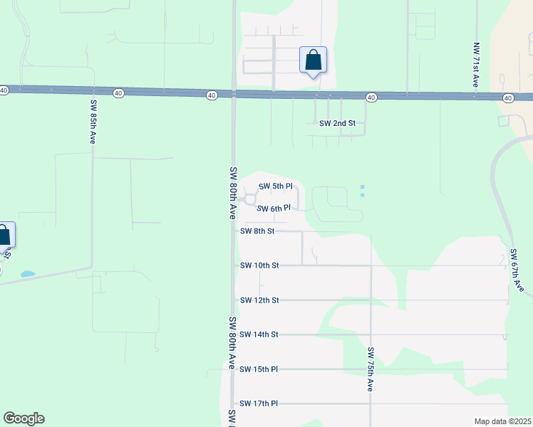 map of restaurants, bars, coffee shops, grocery stores, and more near 570 Southwest 78th Terrace in Ocala