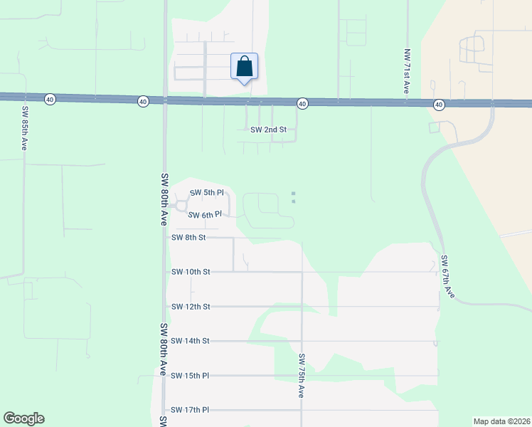 map of restaurants, bars, coffee shops, grocery stores, and more near 7745 Southwest 6th Place in Ocala