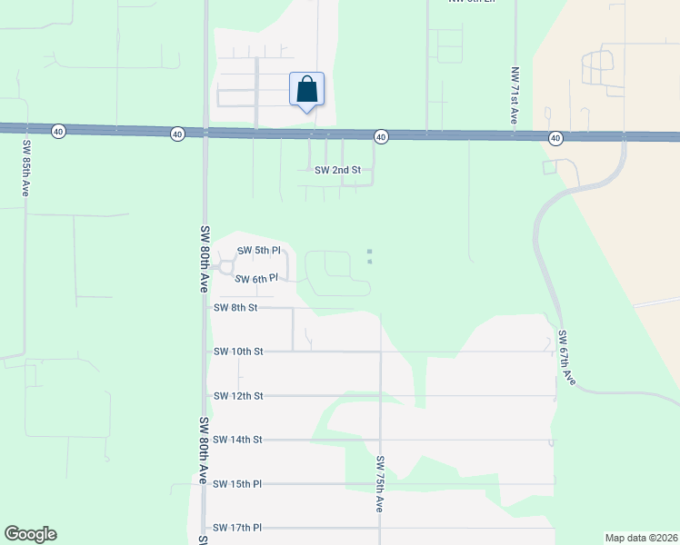map of restaurants, bars, coffee shops, grocery stores, and more near 7745 Southwest 6th Place in Ocala