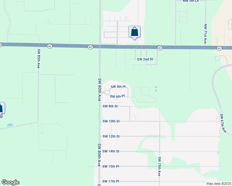 map of restaurants, bars, coffee shops, grocery stores, and more near 570 Southwest 78th Terrace in Ocala