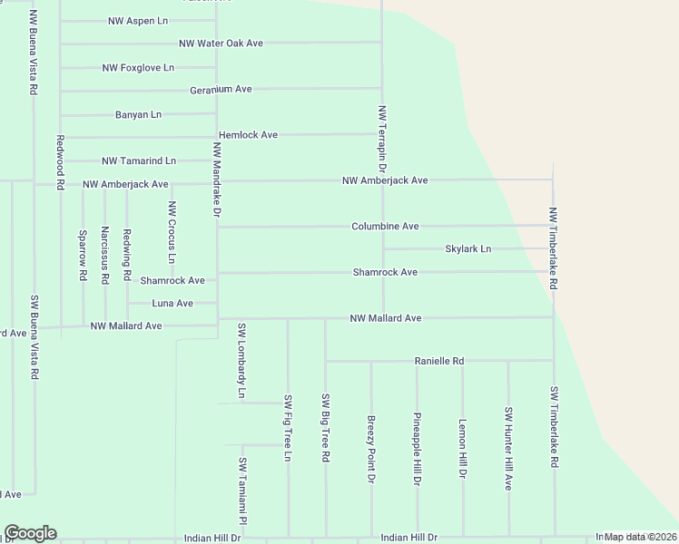 map of restaurants, bars, coffee shops, grocery stores, and more near Shamrock Avenue in Dunnellon