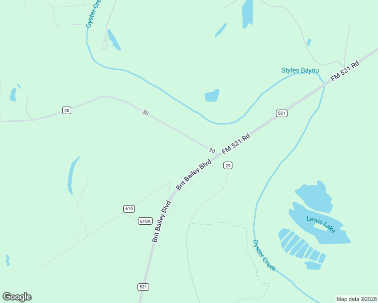 map of restaurants, bars, coffee shops, grocery stores, and more near County Road 610 in Angleton