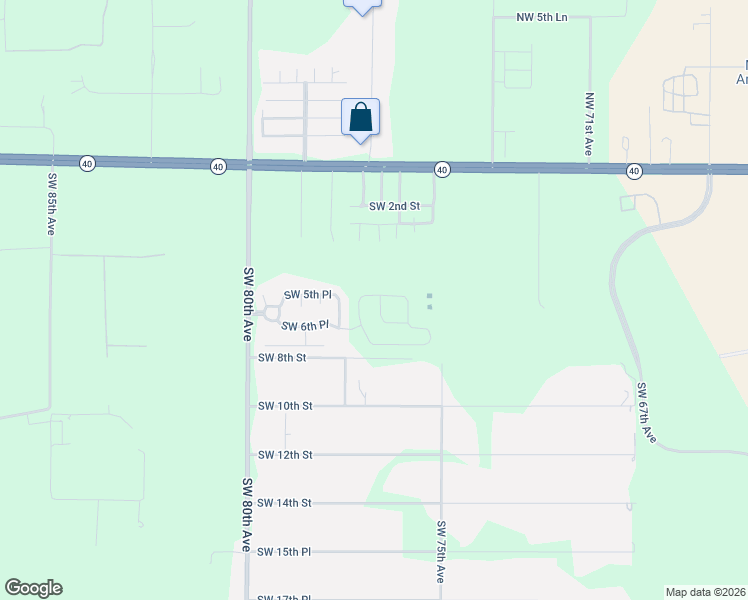 map of restaurants, bars, coffee shops, grocery stores, and more near 583 Southwest 77th Court in Ocala