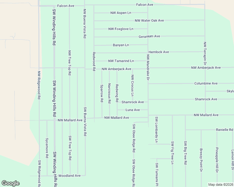 map of restaurants, bars, coffee shops, grocery stores, and more near Redwing Road in Marion County