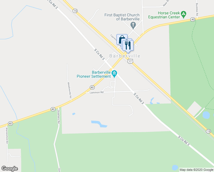 map of restaurants, bars, coffee shops, grocery stores, and more near 1776 Lightfoot Lane in Pierson
