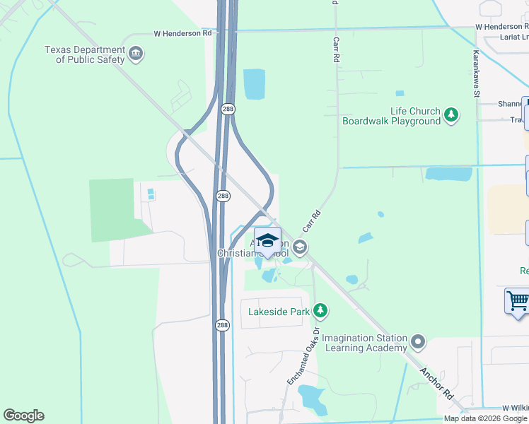 map of restaurants, bars, coffee shops, grocery stores, and more near 744 Anchor Road in Angleton