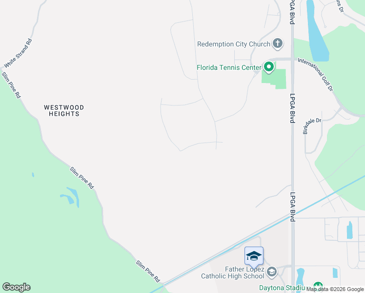 map of restaurants, bars, coffee shops, grocery stores, and more near 260 Fuchsia Street in Daytona Beach