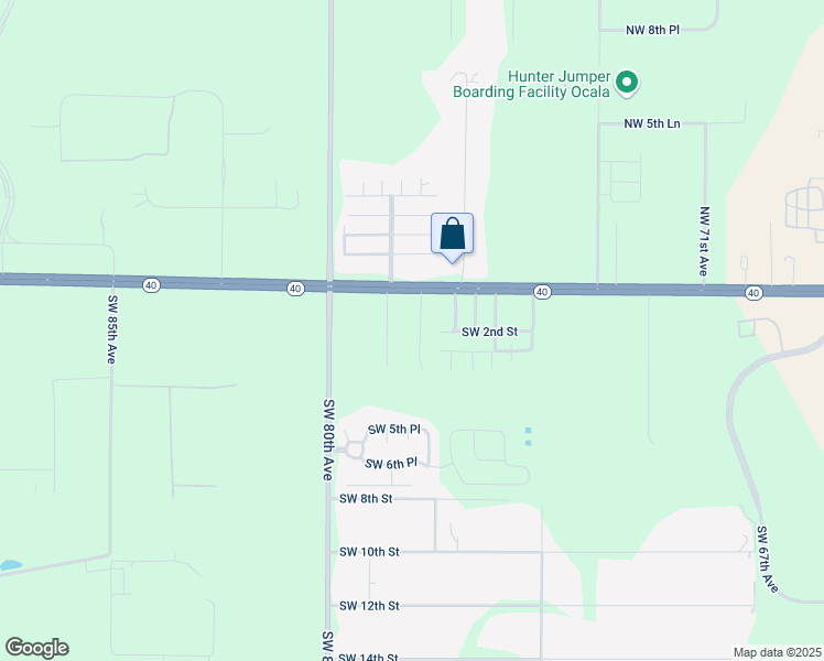 map of restaurants, bars, coffee shops, grocery stores, and more near 165 Southwest 77th Avenue in Ocala