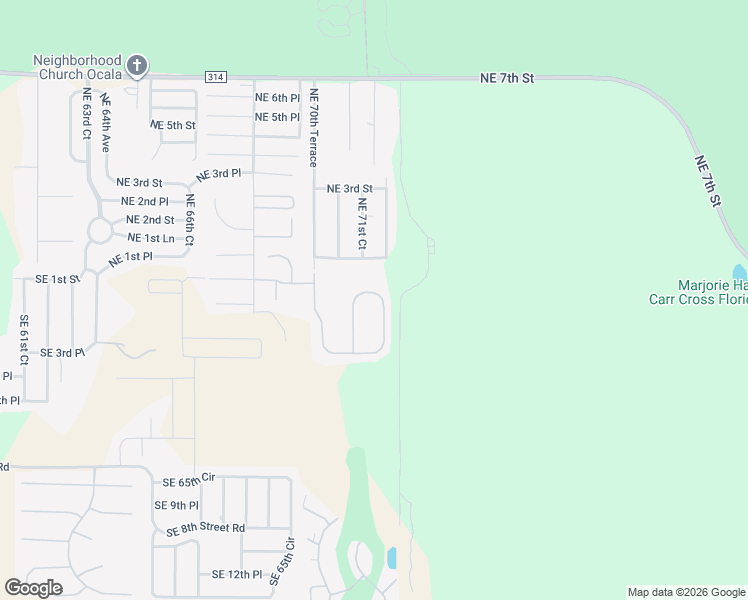 map of restaurants, bars, coffee shops, grocery stores, and more near 279 Southeast 70th Circle in Ocala