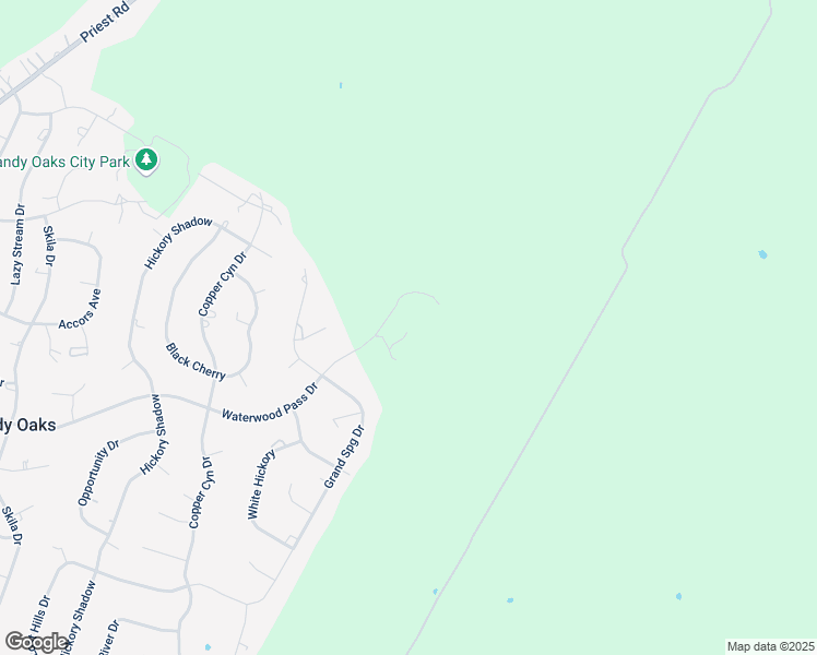 map of restaurants, bars, coffee shops, grocery stores, and more near in Sandy Oaks