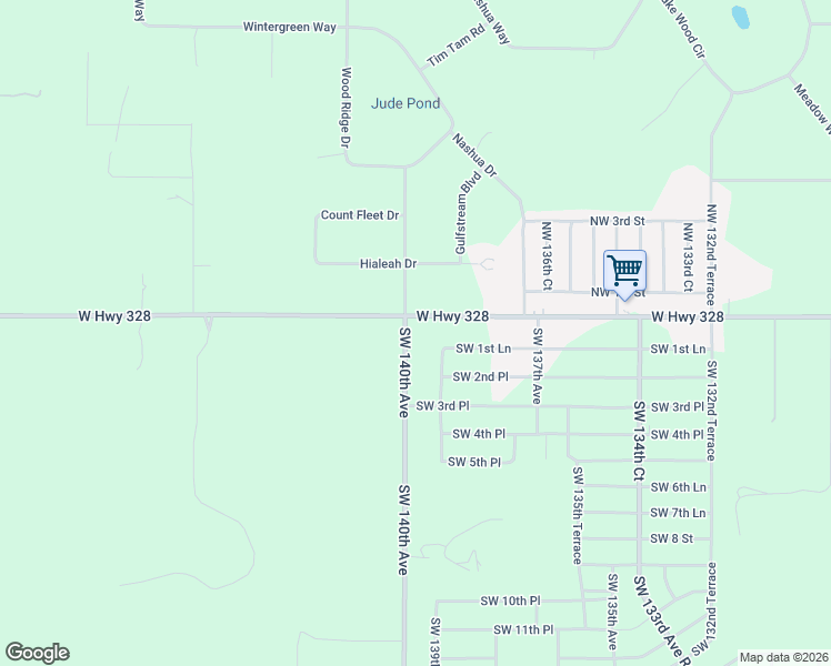 map of restaurants, bars, coffee shops, grocery stores, and more near 201 Southwest 140th Avenue in Ocala