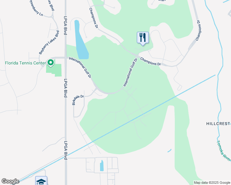 map of restaurants, bars, coffee shops, grocery stores, and more near 387 International Golf Drive in Daytona Beach