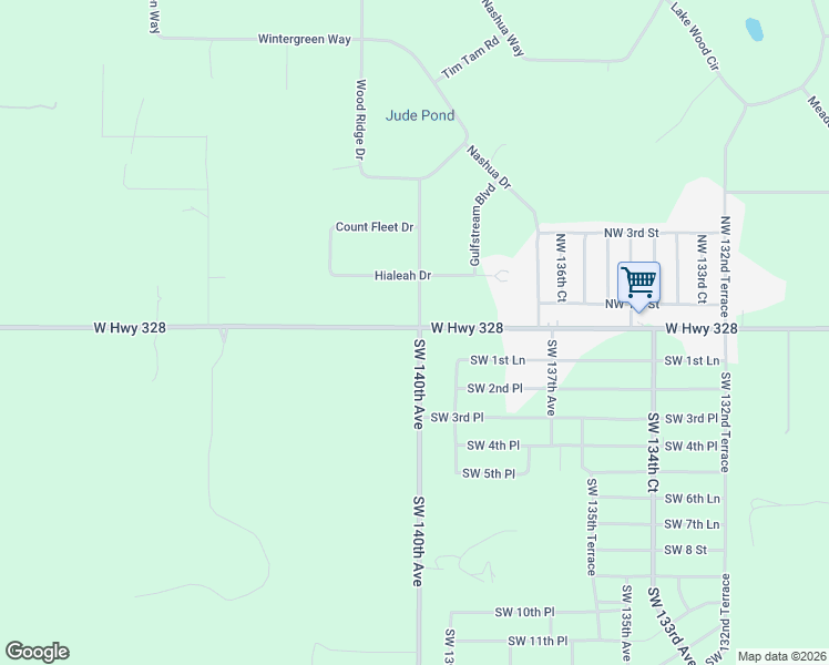 map of restaurants, bars, coffee shops, grocery stores, and more near 201-285 SW 140th Ave in Ocala