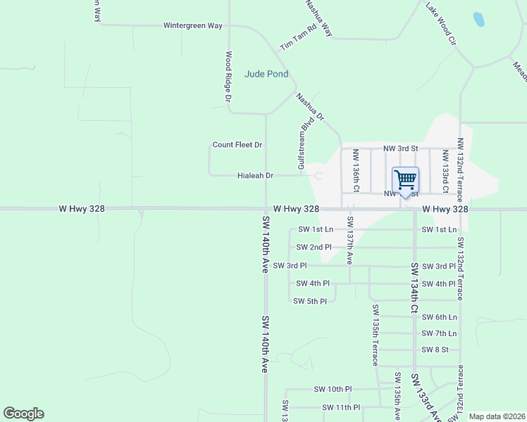 map of restaurants, bars, coffee shops, grocery stores, and more near 201-285 SW 140th Ave in Ocala