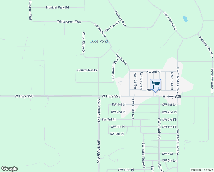map of restaurants, bars, coffee shops, grocery stores, and more near 6 Hialeah Drive in Ocala