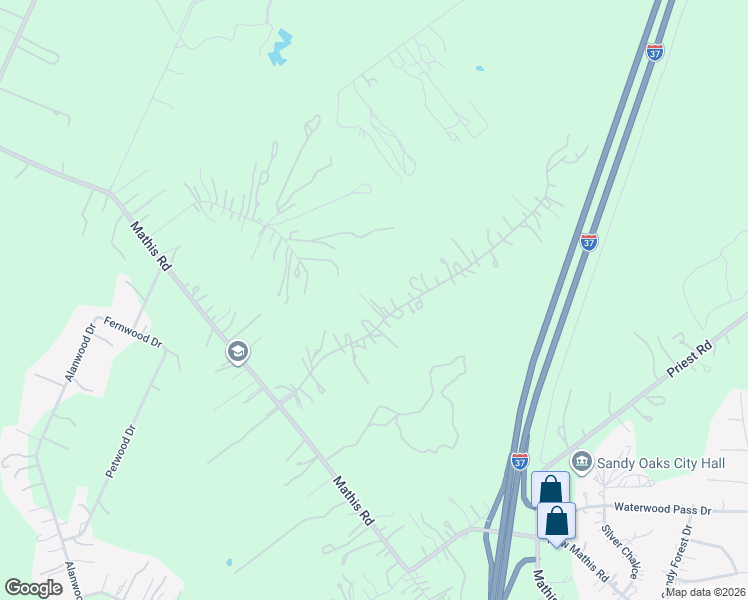 map of restaurants, bars, coffee shops, grocery stores, and more near 22567 Red Sand Drive in San Antonio