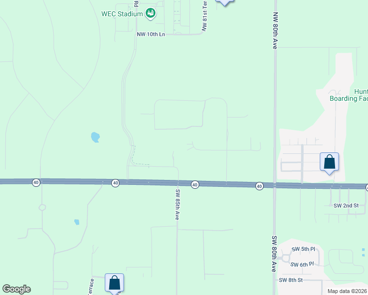 map of restaurants, bars, coffee shops, grocery stores, and more near 626 Northwest 82nd Court in Ocala