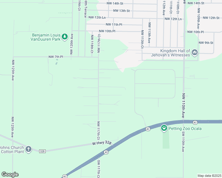 map of restaurants, bars, coffee shops, grocery stores, and more near 455 Northwest 117th Court in Ocala