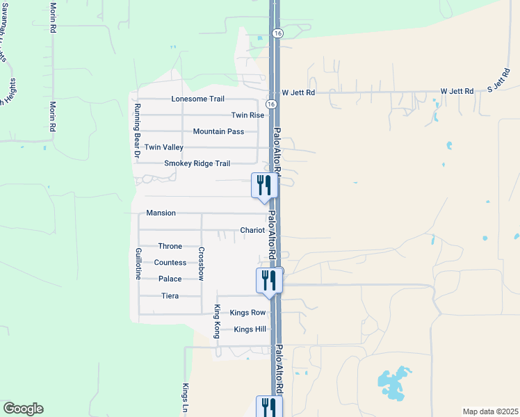 map of restaurants, bars, coffee shops, grocery stores, and more near 4107 Mansion in Von Ormy