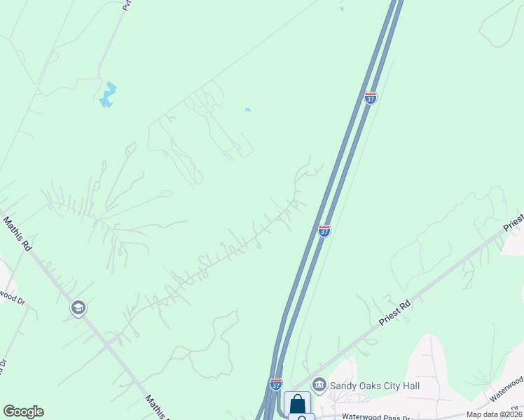 map of restaurants, bars, coffee shops, grocery stores, and more near 22337 Red Sand Drive in San Antonio