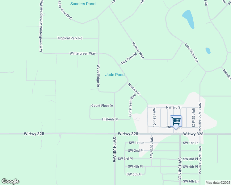 map of restaurants, bars, coffee shops, grocery stores, and more near 3 Lakeside Drive in Ocala