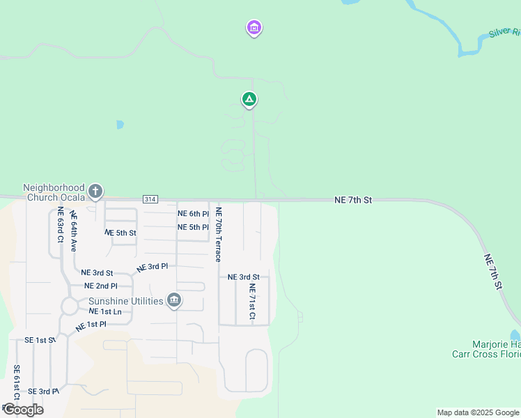 map of restaurants, bars, coffee shops, grocery stores, and more near 674 Northeast 71st Terrace in Ocala