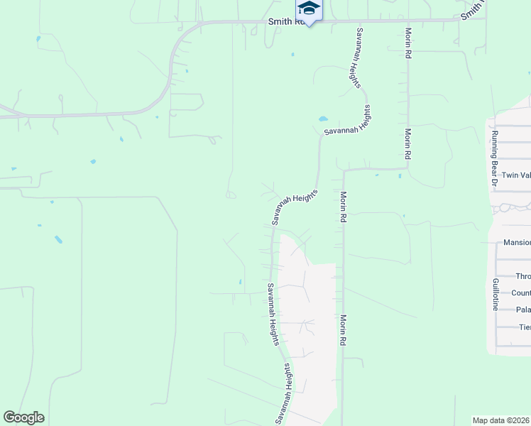 map of restaurants, bars, coffee shops, grocery stores, and more near 22407 Savannah Heights in Von Ormy