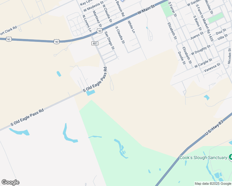 map of restaurants, bars, coffee shops, grocery stores, and more near 215 Private Road 1005 in Uvalde