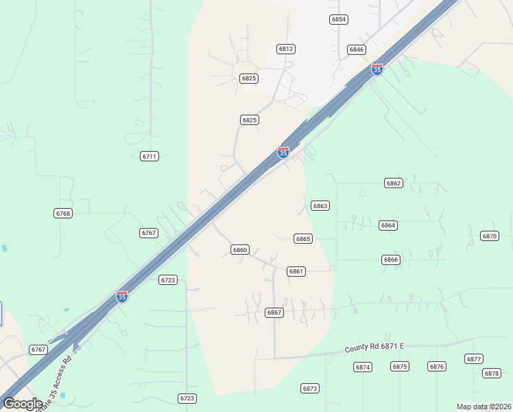 map of restaurants, bars, coffee shops, grocery stores, and more near 234 County Road 6865 in Natalia