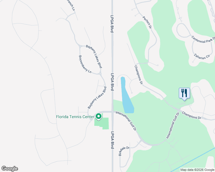 map of restaurants, bars, coffee shops, grocery stores, and more near 301 Bayberry Lakes Boulevard in Daytona Beach