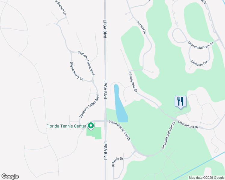 map of restaurants, bars, coffee shops, grocery stores, and more near 240 Bauer Circle in Daytona Beach