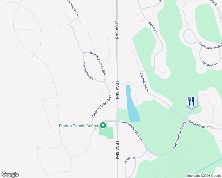 map of restaurants, bars, coffee shops, grocery stores, and more near 301 Bayberry Lakes Boulevard in Daytona Beach