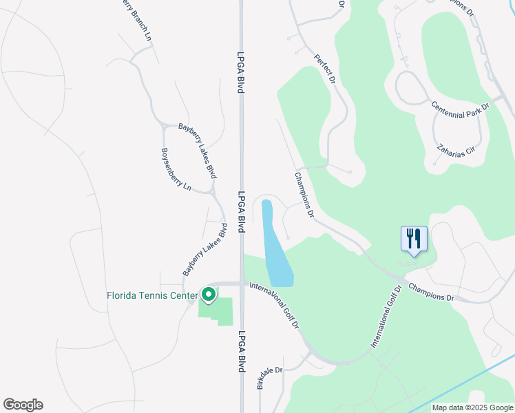 map of restaurants, bars, coffee shops, grocery stores, and more near 157 Bauer Circle in Daytona Beach