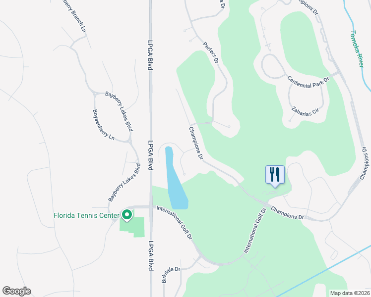 map of restaurants, bars, coffee shops, grocery stores, and more near 125 Bauer Circle in Daytona Beach