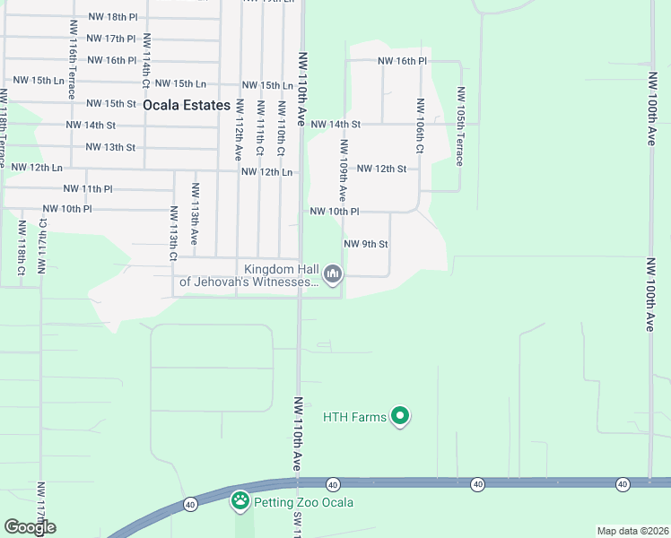 map of restaurants, bars, coffee shops, grocery stores, and more near 860 Northwest 109th Avenue in Ocala