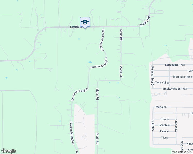 map of restaurants, bars, coffee shops, grocery stores, and more near 22071 Morin Road in Von Ormy