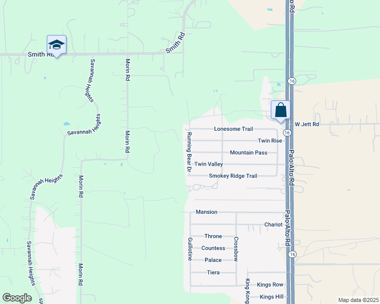 map of restaurants, bars, coffee shops, grocery stores, and more near 8180 Mountain Pass in Von Ormy