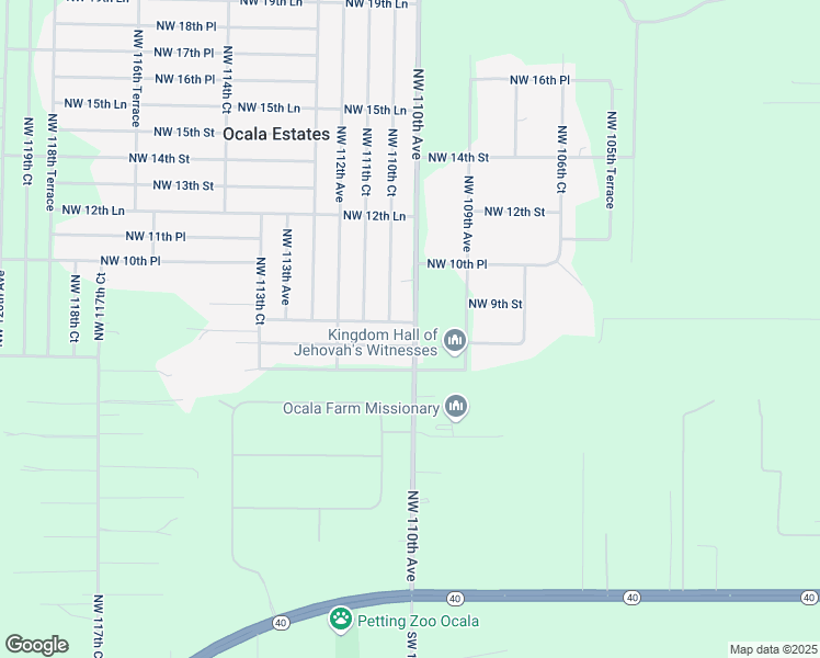 map of restaurants, bars, coffee shops, grocery stores, and more near 826 Northwest 110th Avenue in Ocala