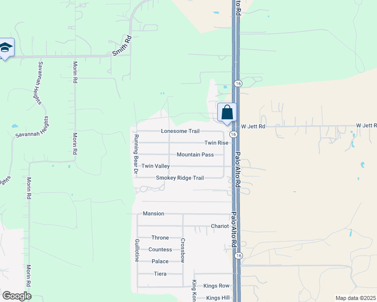 map of restaurants, bars, coffee shops, grocery stores, and more near 4289 Mountain Pass in Von Ormy