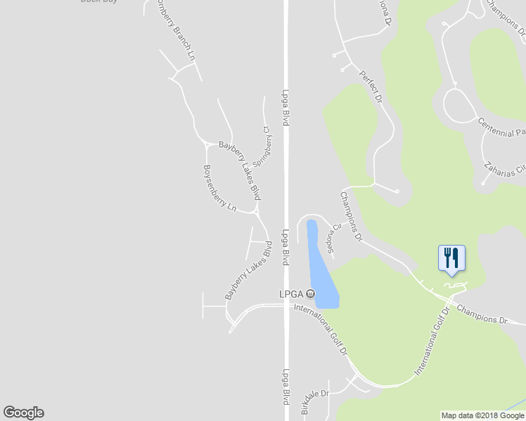 map of restaurants, bars, coffee shops, grocery stores, and more near 401 Bayberry Lakes Boulevard in Daytona Beach