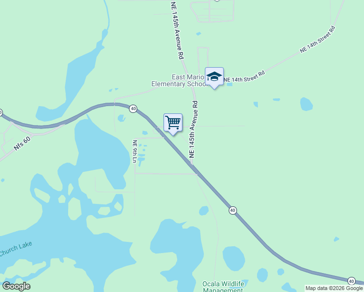 map of restaurants, bars, coffee shops, grocery stores, and more near 922 Northeast 144th Court in Silver Springs