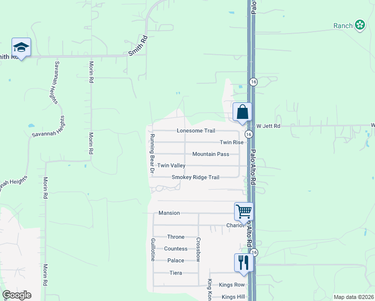 map of restaurants, bars, coffee shops, grocery stores, and more near 4345 Mountain Pass in Von Ormy