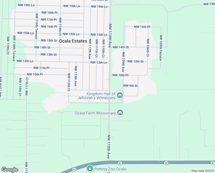 map of restaurants, bars, coffee shops, grocery stores, and more near 826 Northwest 110th Avenue in Ocala