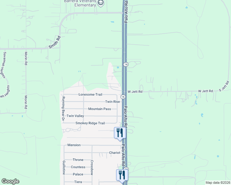 map of restaurants, bars, coffee shops, grocery stores, and more near 4122 White Trail in Von Ormy