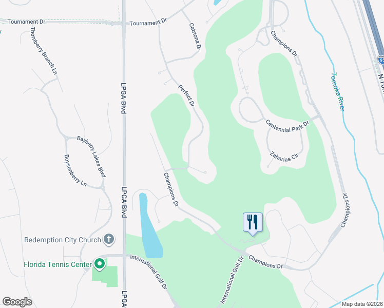 map of restaurants, bars, coffee shops, grocery stores, and more near 121 Perfect Drive in Daytona Beach