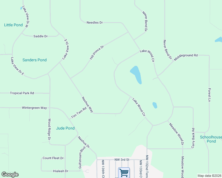 map of restaurants, bars, coffee shops, grocery stores, and more near 24 Lake Wood Circle in Ocala