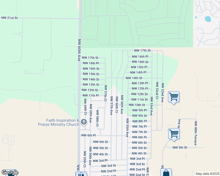 map of restaurants, bars, coffee shops, grocery stores, and more near 1126 Northwest 56th Court in Ocala