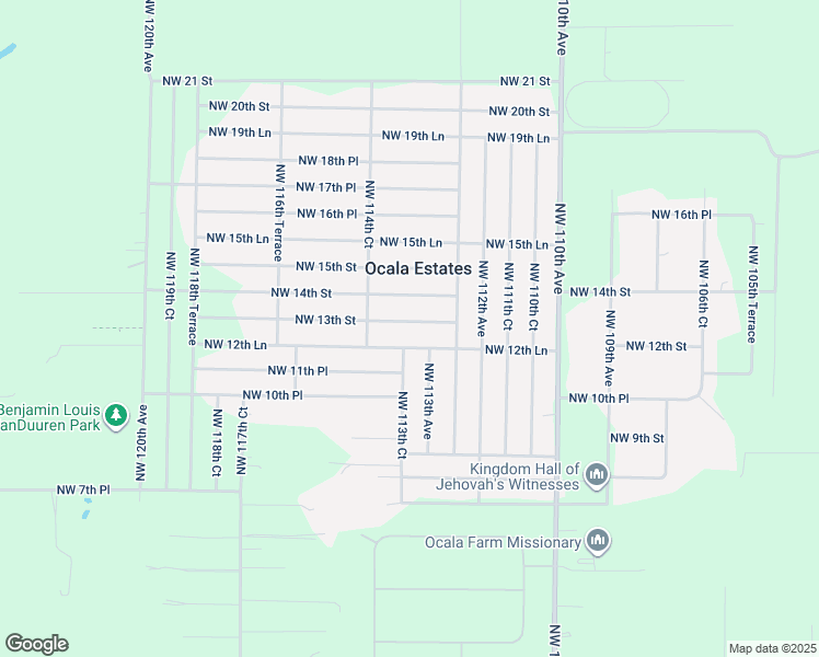 map of restaurants, bars, coffee shops, grocery stores, and more near 11360 Northwest 13th Street in Ocala