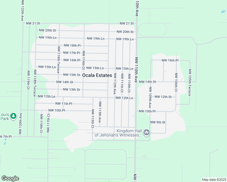 map of restaurants, bars, coffee shops, grocery stores, and more near 1276 Northwest 112th Avenue in Ocala